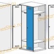 Шкаф гардеробный двухсекционный (Две двери) 1850*500*800 S-0,6мм - uralbiznesstroi.ru – Челябинск