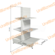 Торговый островной стеллаж 1450*500*600 3 полки - uralbiznesstroi.ru – Челябинск