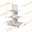 Торговый островной стеллаж 1450*500*900 3 полки - uralbiznesstroi.ru – Челябинск