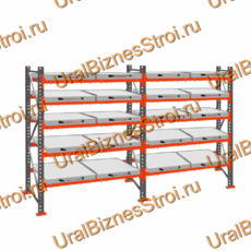 Стеллаж с выкатными платформами  2500*3600*1050 5 яруса 20 платформ - uralbiznesstroi.ru – Челябинск