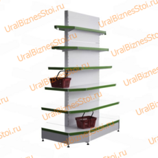 Стеллаж островной с торцевыми полками 2350*300*900 6 полок - uralbiznesstroi.ru – Челябинск