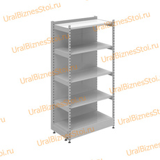 Торговый пристенный стеллаж с передней стойкой 1950*600*1200 5 полок - uralbiznesstroi.ru – Челябинск