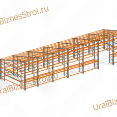 Самонесущий склад 7000*20000*7000мм 3 яруса - uralbiznesstroi.ru – Челябинск