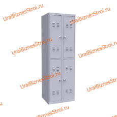 Шкаф гардеробный 4 секционный 4 двери 1850*500*600 S-0,8мм - uralbiznesstroi.ru – Челябинск