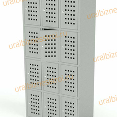  Шкаф сумочный разборный 900х500х1850 (ШхГхВ) 4х секционный 12-ячеечный S-0,7 мм - uralbiznesstroi.ru – Челябинск