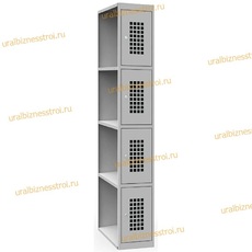  Шкаф сумочный разборный 300х500х1850 (ШхГхВ) 4-ячеечный 1х секционный S-0,8мм (дополнительная секция) - uralbiznesstroi.ru – Челябинск