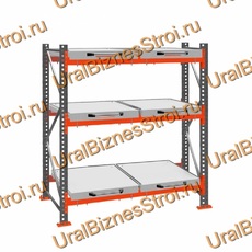 Стеллаж с выкатными платформами  3000*1800*1050 3 яруса 6 платформ - uralbiznesstroi.ru – Челябинск