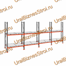 Стеллаж с выкатными платформами  3000*7200*1050 2 яруса 16 платформ - uralbiznesstroi.ru – Челябинск
