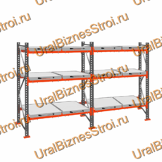 Стеллаж с выкатными платформами  3000*3600*1050 3 яруса 12 платформ - uralbiznesstroi.ru – Челябинск