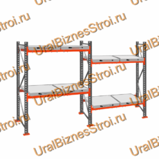 Стеллаж с выкатными платформами  2500*3600*1050 2 яруса 8 платформ - uralbiznesstroi.ru – Челябинск