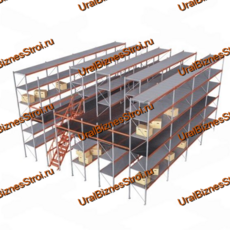 Мезонинный стеллаж 32м*30м 2 этажа 1920 м2 - uralbiznesstroi.ru – Челябинск