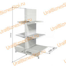 Торговый островной стеллаж 1450*500*1200 3 полки - uralbiznesstroi.ru – Челябинск