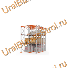 Стеллаж набивной паллетный (4500х3060х4000 мм), 2 линии, 3 яруса - uralbiznesstroi.ru – Челябинск