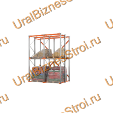Стеллаж паллетный набивной (4000х3060х1800 мм), 2 линии, 2 яруса - uralbiznesstroi.ru – Челябинск