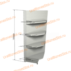 Торговый угловой стеллаж 1950*500*900 4 полки - uralbiznesstroi.ru – Челябинск