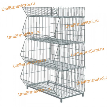 Горка из корзин (КОШ) складная, 3+1 облегченная - uralbiznesstroi.ru – Челябинск