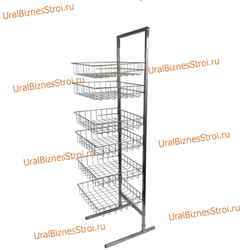 Стойка прикассовая 1800х400х400 , 6 корзин - uralbiznesstroi.ru – Челябинск