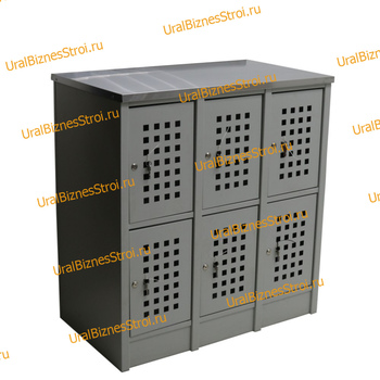  Шкаф сумочный разборный 915х500х970 (ШхГхВ) 6-ячеечный (стол-тумба из нержавайки) S-0,6мм - uralbiznesstroi.ru – Челябинск