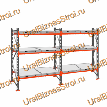 Стеллаж с выкатными платформами  2500*3600*1050 3 яруса 12 платформ - uralbiznesstroi.ru – Челябинск